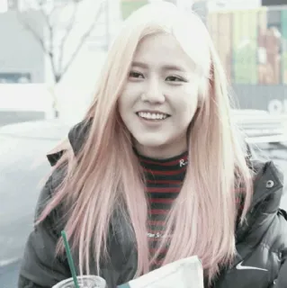 🌸 d5c0e10b donna, sorridente, coreana, ritratto, allegra, giovane telegram sticker