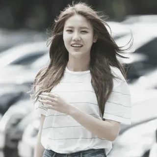 🌸 e0f721a3 donna, persona, coreana, asiatica, ragazza, sorriso, casual telegram sticker