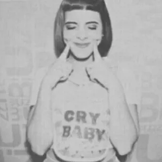▪️ a48e9768 CRY BABY cry baby, sad, emotional, vintage, retro telegram sticker