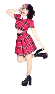 😏 7551065f donna, quadri rossi, gonna, stivali, stile, moda, ragazza, top corto telegram sticker