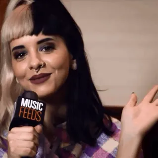 😌 9a8f9330 Melanie Martinez MUSIC FEEDS woman, person, music, interview, blonde, singer, makeup, celebrity telegram sticker