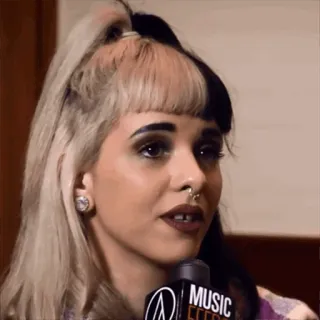 😌 d36b9516 MUSIC music, singer, microphone, Melanie Martinez telegram sticker