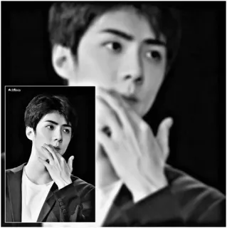 ☠ 037460cd Retrato, Hombre, Blanco y negro, Persona, Primer plano whatsapp sticker