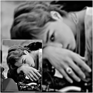 ☠ 4ad4fcd3 persona, hombre, retrato, blanco y negro whatsapp sticker