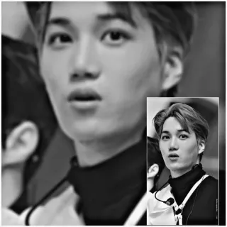 ☠ 584e5099 Kai kpop, idol, cantante, artista whatsapp sticker