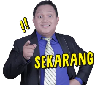 😡 1464f1c7 SEKARANG 男, スーツ, 指差し, 今, ビジネスマン telegram sticker