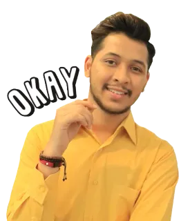 👍 252f7fe9 OKAY OK, 男, 合意, ポジティブ, カジュアル, 若者, 承認 telegram sticker