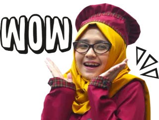 😱 6c6f11cd WOW わー, 興奮, 女性, びっくり, 表情 telegram sticker