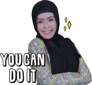 😎 db65e843 YOU CAN DO IT 励まし, モチベーション, ポジティブ, 成功, 応援, 女性 telegram sticker