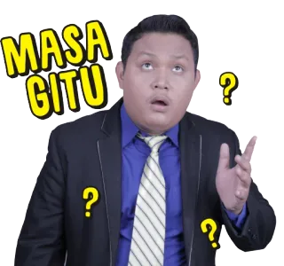 😦 f5057a69 MASA GITU 男, 質問, 表情, 疑問, インドネシア, 混乱, ステッカー telegram sticker