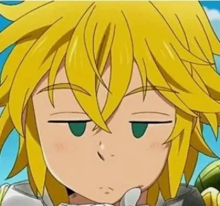 Meliodas' emotions pack telegram stickers