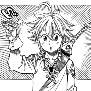 😃 d9ad2f24 Meliodas Seven Deadly Sins 애니메이션, 만화, 검, 일곱 개의 대죄, 멜리오다스, 캐릭터 telegram sticker