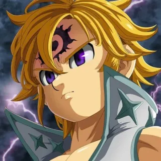 Meliodas' emotions pack telegram stickers
