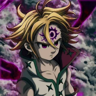 🤬 7c2b183e Meliodas Seven Deadly Sins 动漫, 恶魔, 梅利奥达斯, 七大罪, 卡通 telegram sticker