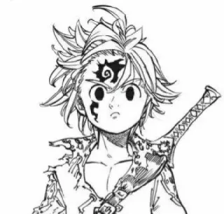 😡 7c952df2 Meliodas Seven Deadly Sins 梅利奥达斯, 动漫, 七大罪, 漫画, 恶魔 telegram sticker