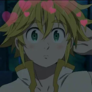 😍 81005d2c Meliodas Seven Deadly Sins 动漫, 可爱, 爱心, 梅利奥达斯, 七大罪 telegram sticker