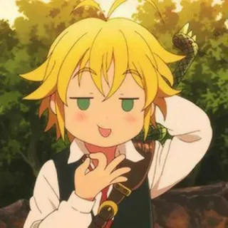 😉 b841de54 Meliodas The Seven Deadly Sins 动漫, 梅利奥达斯, 七大罪, 角色, 搞笑, 贴纸 telegram sticker