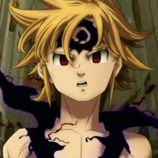 🤬 b8e07a82 Meliodas Seven Deadly Sins 动漫, 恶魔, 梅利奥达斯, 七大罪, 角色 telegram sticker