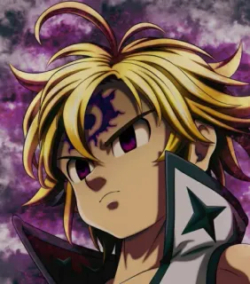🤬 fa3928d0 Meliodas The Seven Deadly Sins 动漫, 恶魔, 七大罪, 漫画, 角色 telegram sticker