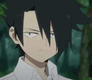 😐 f509025a Ray The Promised Neverland Anime, Charakter, Ray, The Promised Neverland, Junge, Animation telegram sticker