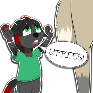 ⬆️ 2a790f87 UPPIES! cucciolo, animale, cartone animato, carino, antro, richiesta whatsapp sticker