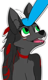 ✋ 2e41668c Furry, Animale, Cartone animato, Lupo, Coccole, Carino whatsapp sticker