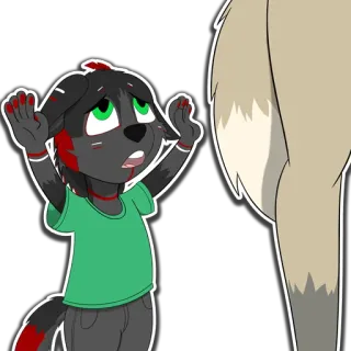 ⬆️ 41d8544b Furry, Lupo, Cartone animato, Personaggio, Arte digitale whatsapp sticker