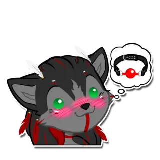 👄 adbae2be animale, peloso, lupo, adesivo, fantasy, illustrazione whatsapp sticker