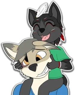 🤪 b730aadb Furry, Antropomorfo, Cartoni animati, Animali, Lupo, Carino whatsapp sticker