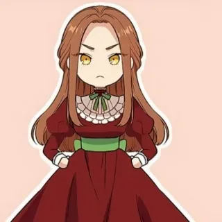 ☠ 6c85c5df Chibi, Anime, Zły, Dziewczyna, Kreskówka, Postać telegram sticker
