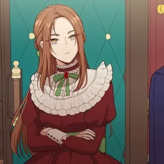 👗 6e011141 Kreskówka, Kobieta, Sukienka, Dziewczyna, Postać, Manga, Anime, Sztuka telegram sticker