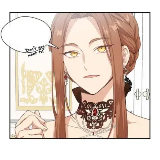 👾 440487b0 Don't you want to? kobieta, choker, uroda, manhwa, wyraz telegram sticker