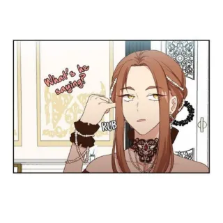 👾 68a5e412 What's he saying? kobieta, pytanie, wyraz, manga, kreskówka, zdezorientowany telegram sticker