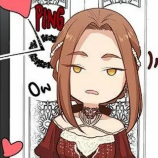 👾 7fcefdba PING Ow kreskówka, kobieta, postać, naklejka telegram sticker