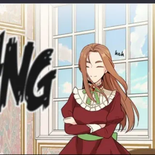 👾 801b87b9 heh kobieta, kreskówka, manga, dziewczyna, uśmiech telegram sticker