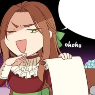 👾 ea703d07 ohoho kobieta, śmiejąca się, postać, żeńska, królewski, kreskówka, manga, anime telegram sticker