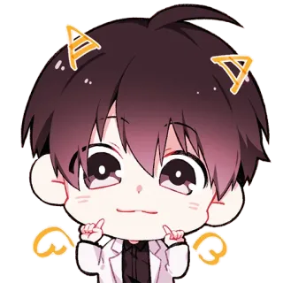 🙂 313d5a80 Anime, Lindo, Chibi, Dibujos animados, Pegatina, Kawaii telegram sticker