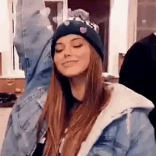 🍭 45e09eb0 vrouw, persoon, hoed, winter, portret, vrouwelijk telegram sticker