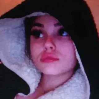 🍭 794d065a portret, vrouw, hoodie, gezicht, persoon telegram sticker