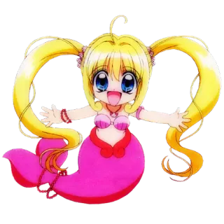 🌸 57043ce9 Meerjungfrau, Anime, Cartoon, Niedlich, Fantasy, Kawaii telegram sticker