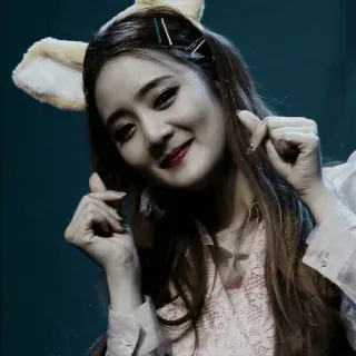 ✖️ d0bbb939 oreilles de lapin, mignon, asiatique, femme, coréenne, fille telegram sticker