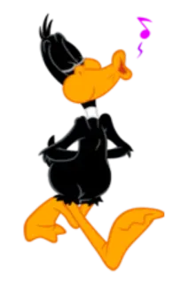🎼 970d7ec6 Daffy Duck 达菲鸭, 卡通, 乐一通, 动画, 鸭子 telegram sticker