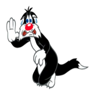 ✋ be0cc64b Sylvester the Cat 卡通, 猫, 西尔维斯特, 乐一通 telegram sticker