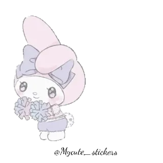 🐰 1c5cfc64 My Melody My Melody, Sanrio, Hoạt náo viên, Kawaii, Dễ thương, Màu pastel telegram sticker