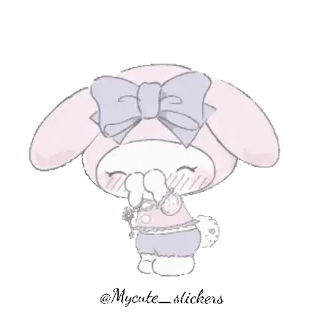My Melody pastel @Mycute_stickers telegram stickers