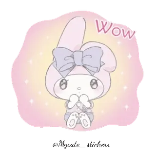 My Melody pastel @Mycute_stickers telegram stickers