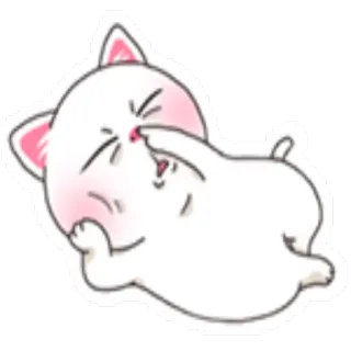 ☝ 0a7f24f2 cat, sticker, cute, animal, cartoon, funny, kawaii telegram sticker