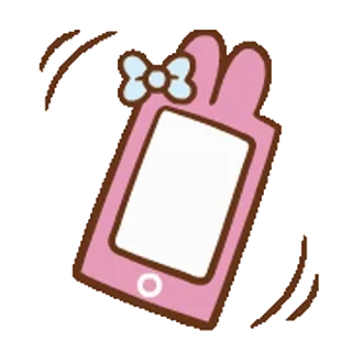 📱 36010454 telefono, cartone animato, rosa, coniglio, cellulare, carino, vibrazione telegram sticker