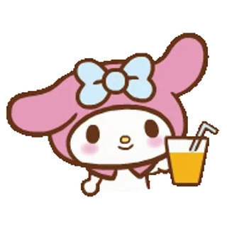 🍹 a8e87ed9 My Melody My Melody, Sanrio, Cartone animato, Carino, Kawaii, Bevanda, Succo telegram sticker