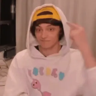 😳 79d3f4a0 person, mittelfinger, hoodie, geste, beleidigend telegram sticker